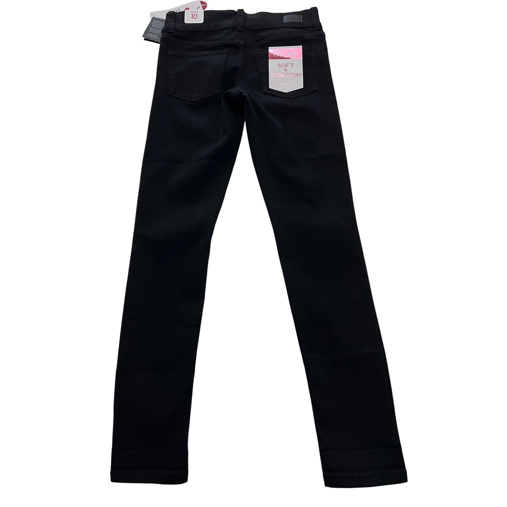 Celebrity Pink Girls Black Mid Rise Soft Stretchy Jeans Distressed Size 10